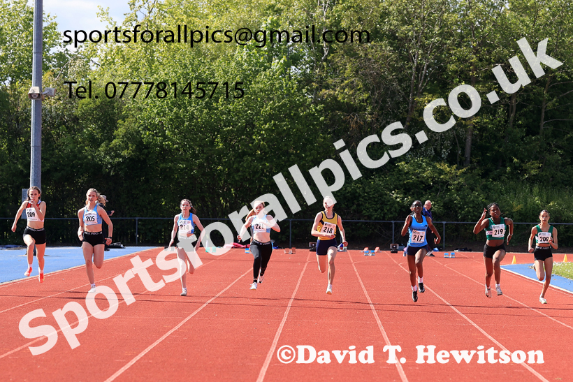 100 metres, 2026 North Eastern Track and Field Champs, Shildon, County Durham. Photo: David T. Hewitson/Sports for All Pics